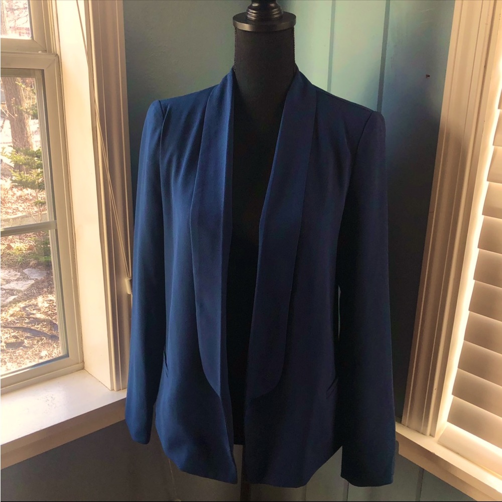Navy Forever 21 Open Front Blazer